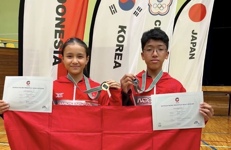 Siswi SMPN 14 Depok Raih Emas Asia Cup Sepatu Roda 2026 di Jepang